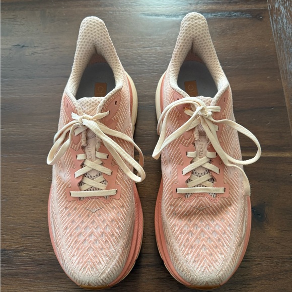 Hoka Women's Peach and Cream Athletic Shoes - Picture 2 of 2